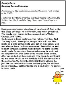 Candy Corn Sunday School Lesson|Fall Sunday School Lessons